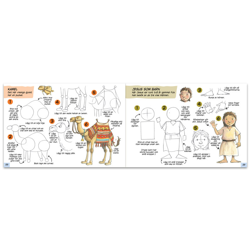 Lär dig teckna julkrubban Lär dig teckna julkrubban