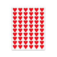 Klistermärken - Röda hjärtan