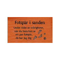 Trämagnet - Fotspår i sanden