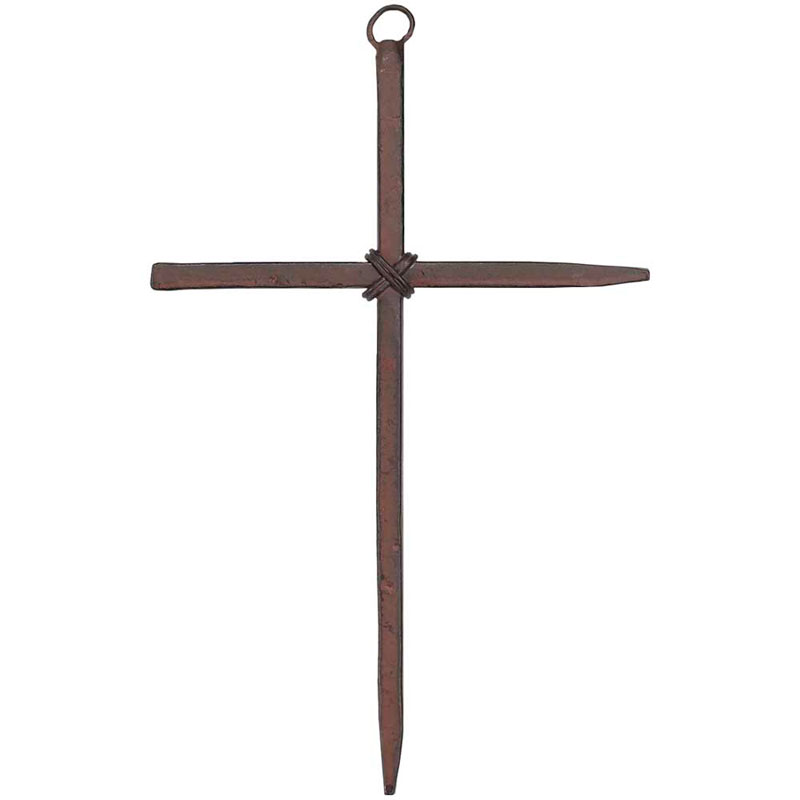 Väggkors - Rostfärgad metall Väggkors - Rostfärgad metall