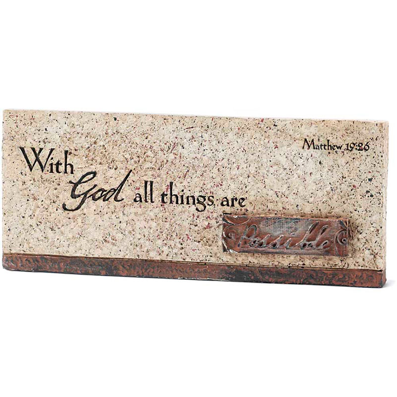 Bordstavla - With God all things Bordstavla - With God all things