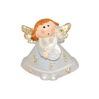 Ängel med instrument - Vit