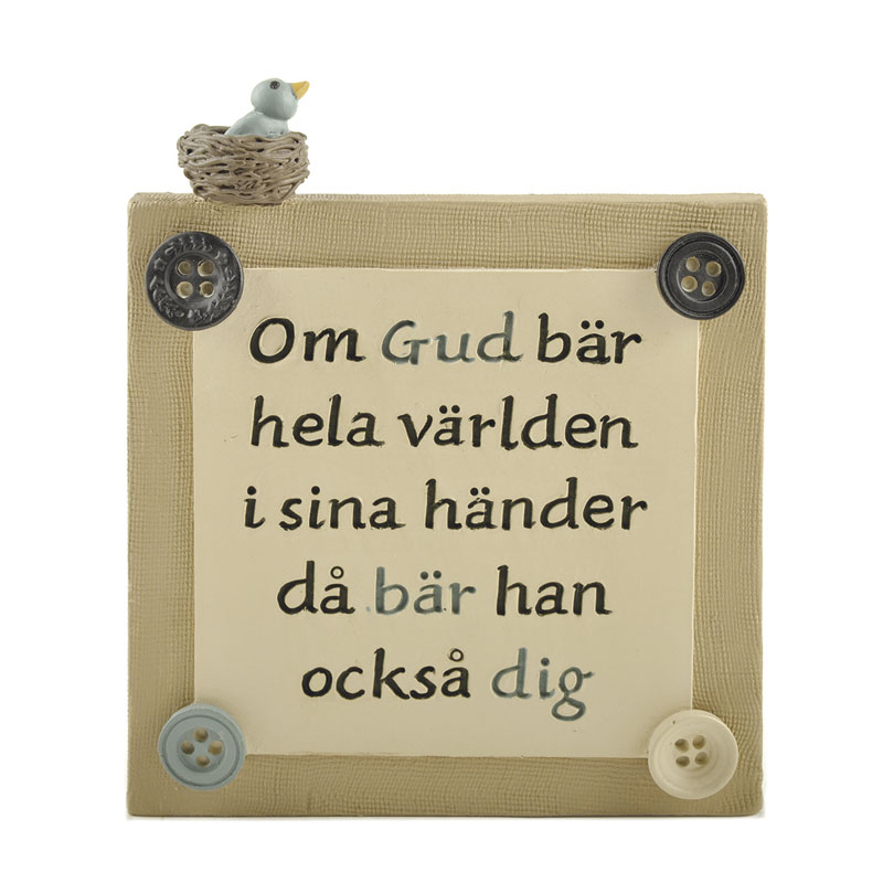 Väggtavla - Om Gud bär Väggtavla - Om Gud bär